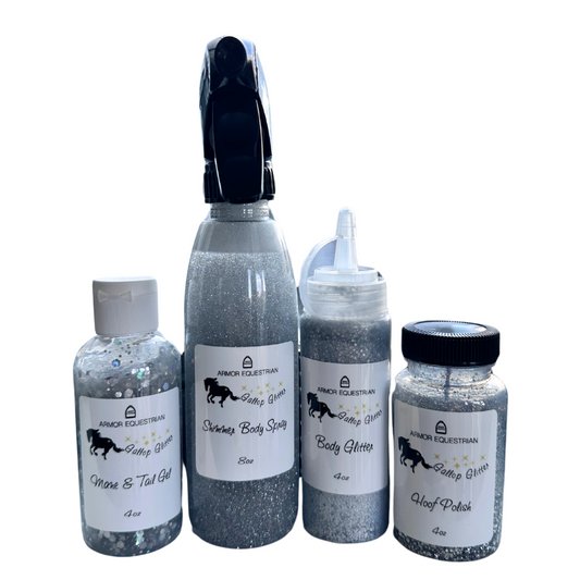 Gallop Glitter - Silver Glitter Set of 4