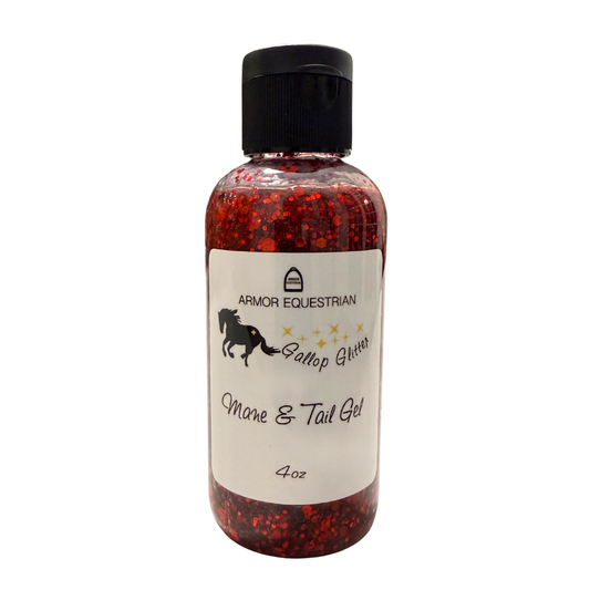 Gallop Glitter - Mane and Tail Gel in RED