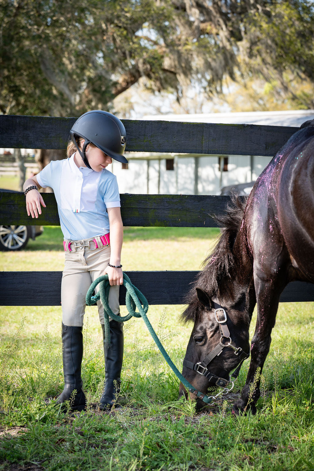 Stretchy Equestrian Belt with Snaffle Buckle