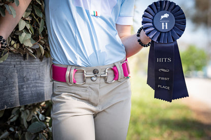 Stretchy Equestrian Belt with Snaffle Buckle