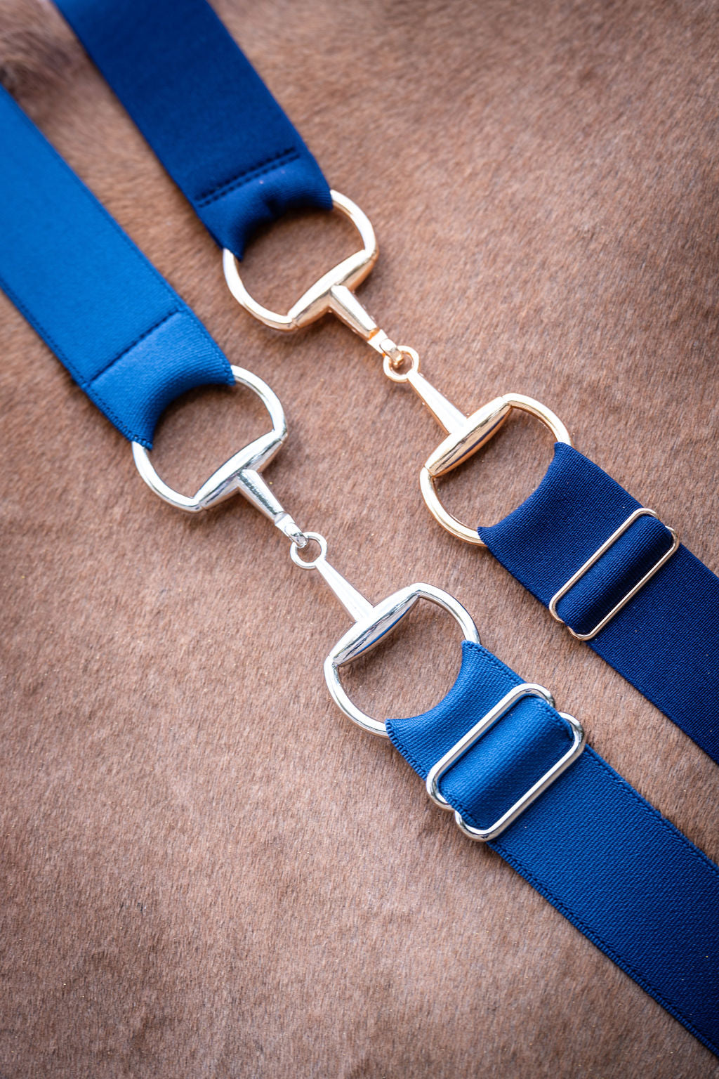 Stretchy Equestrian Belt with Snaffle Buckle