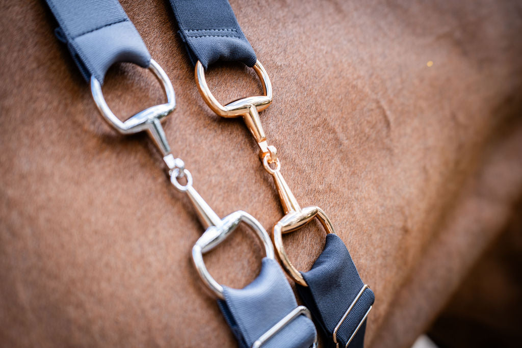 Stretchy Equestrian Belt with Snaffle Buckle