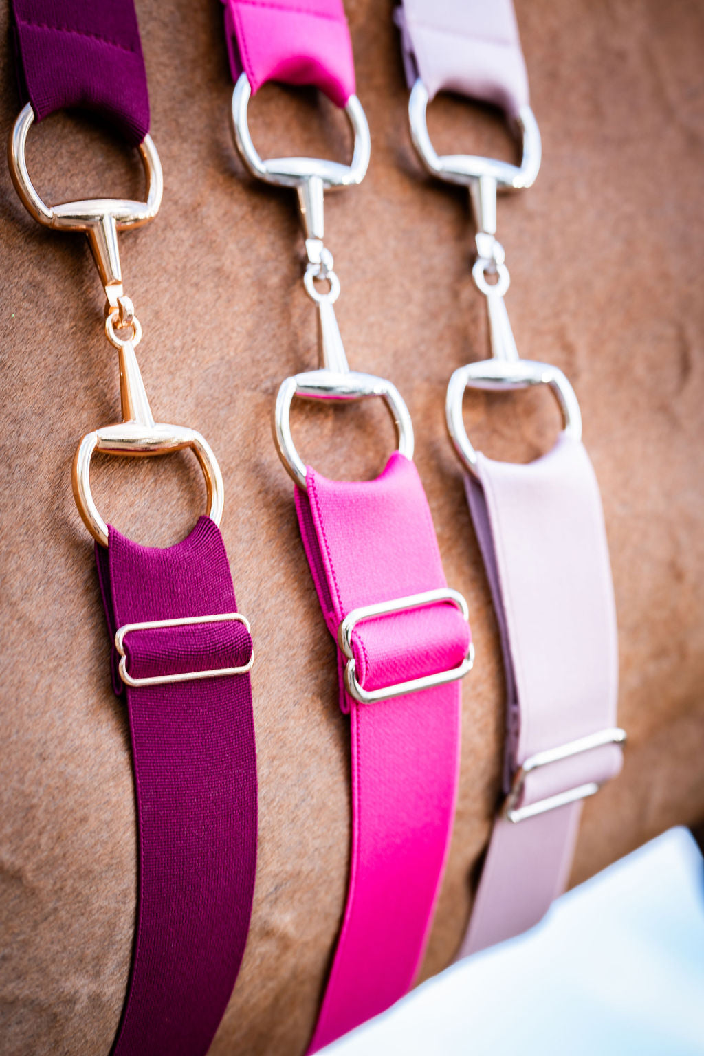 Stretchy Equestrian Belt with Snaffle Buckle