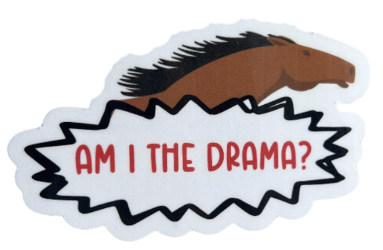 Drama sticker close up