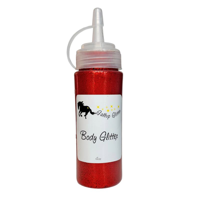 Gallop Glitter Body Glitter for Horses in Red