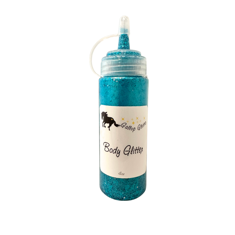 Bottle of teal Gallop Glitter teal Body Glitter