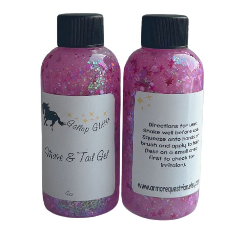 Bottles of Pink Gallop Glitter Mane and Tail Gel