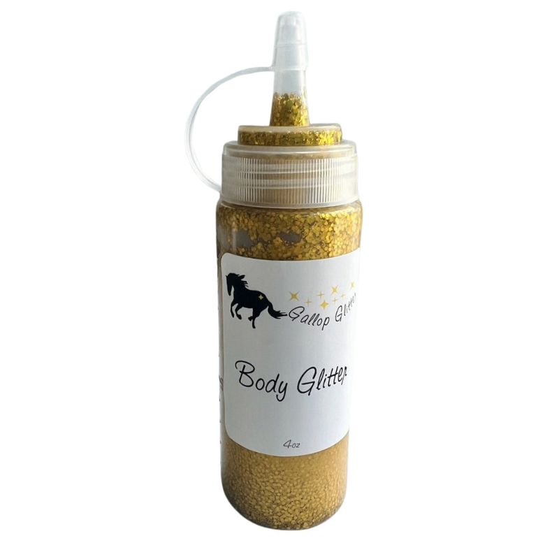 gold body glitter for horses