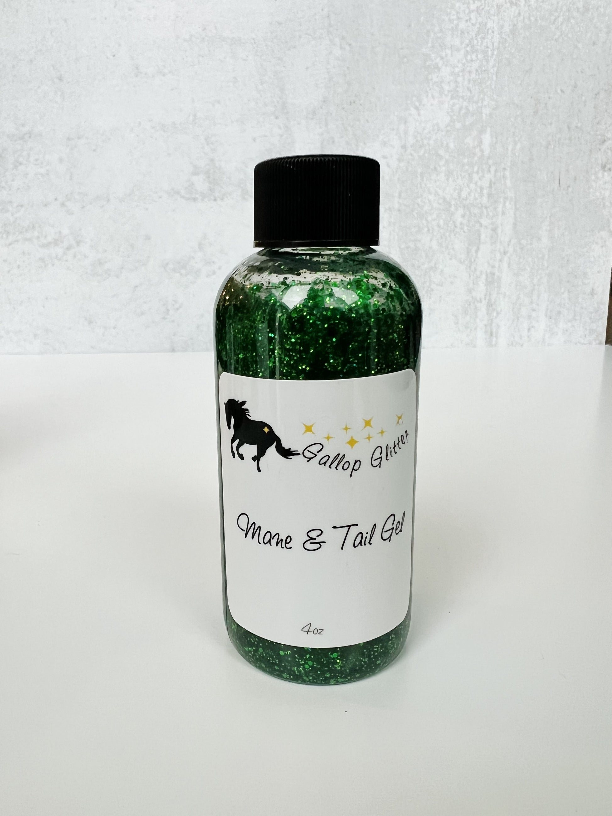 Gallop Glitter Green Mane and Tail Gel for Horses