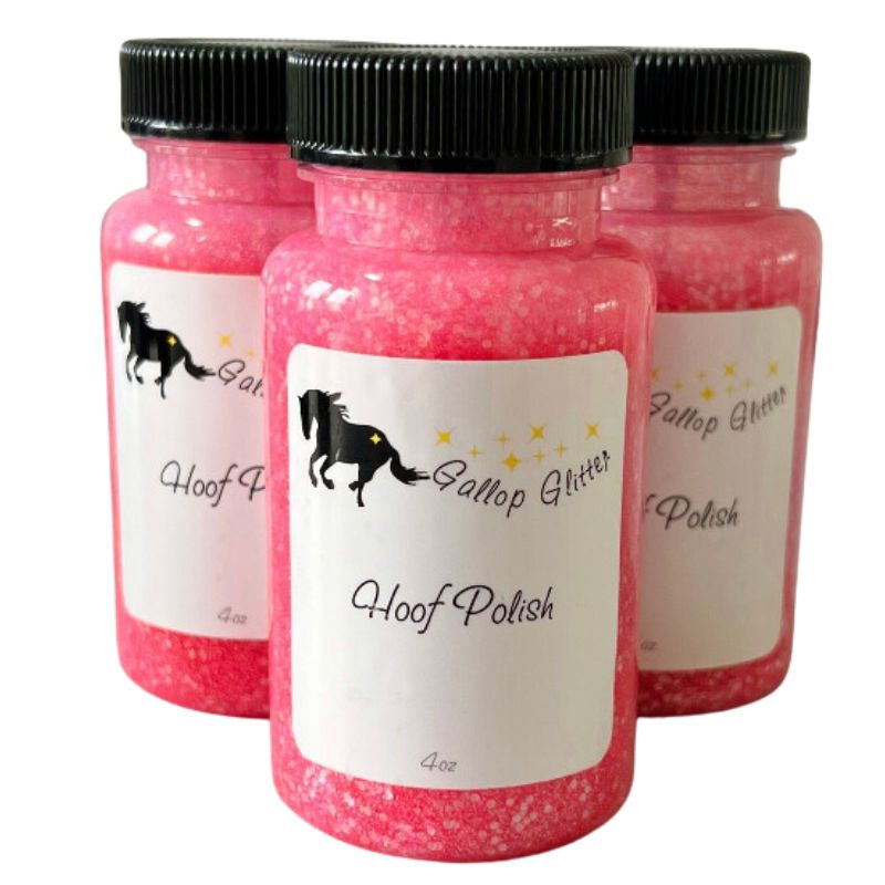 Pink Gallop Glitter Hoof Polish Bottles