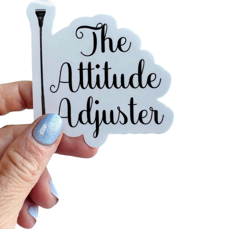 The Attitude Adjuster - Equestrian Horse Sticker in hand