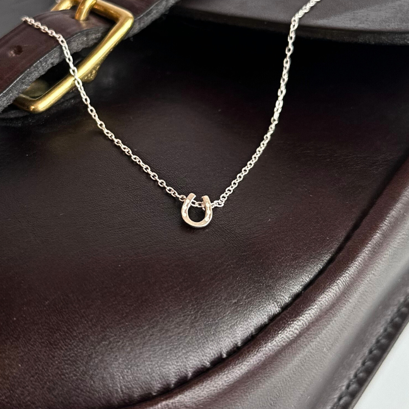 Tiny Horseshoe Equestrian Necklace