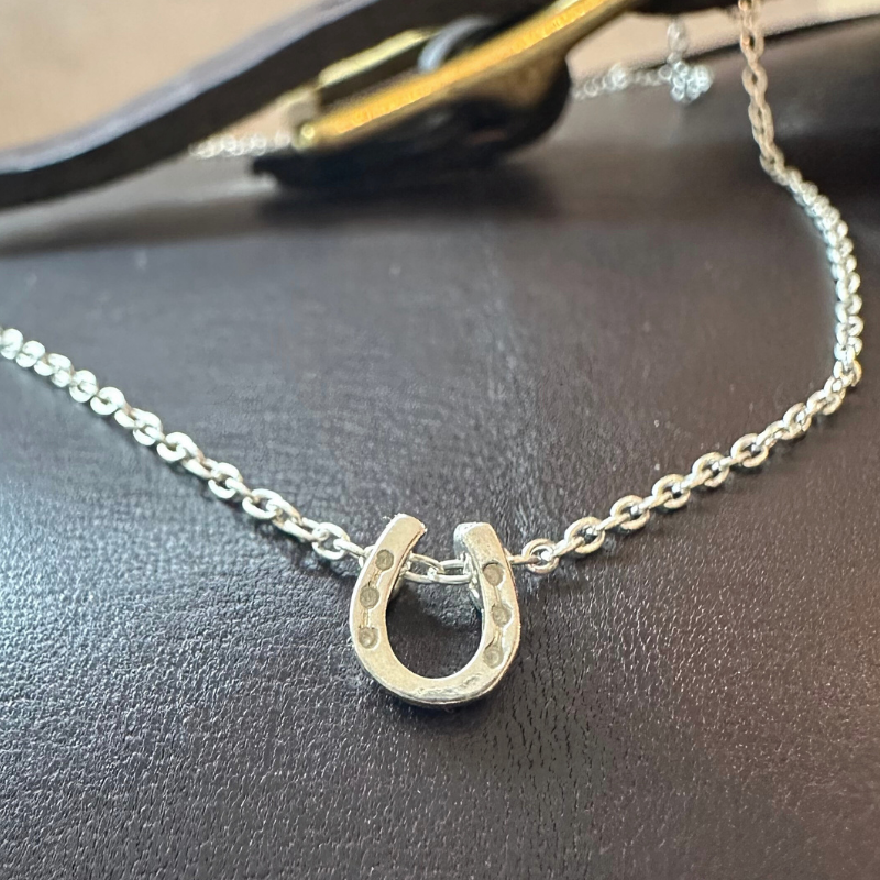 Tiny Horseshoe Equestrian Necklace