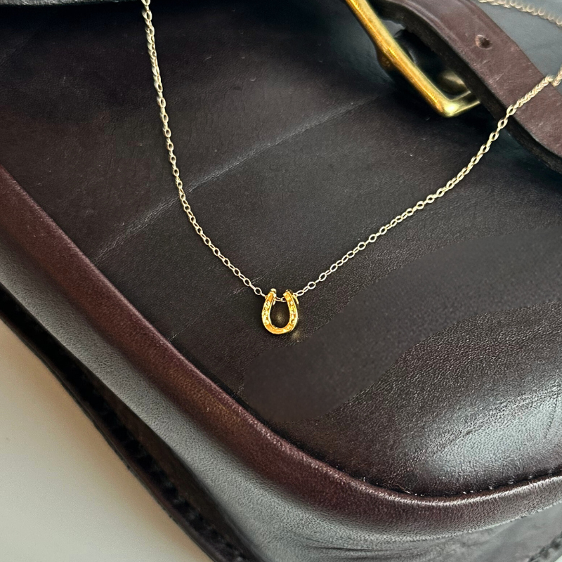 Tiny Horseshoe Equestrian Necklace