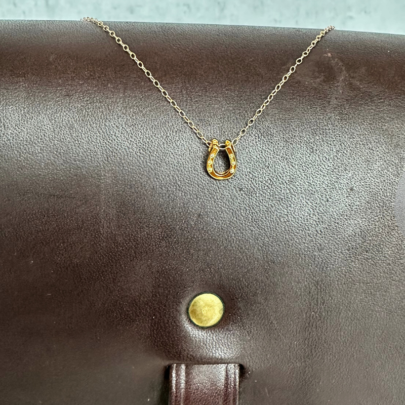 Tiny Horseshoe Equestrian Necklace