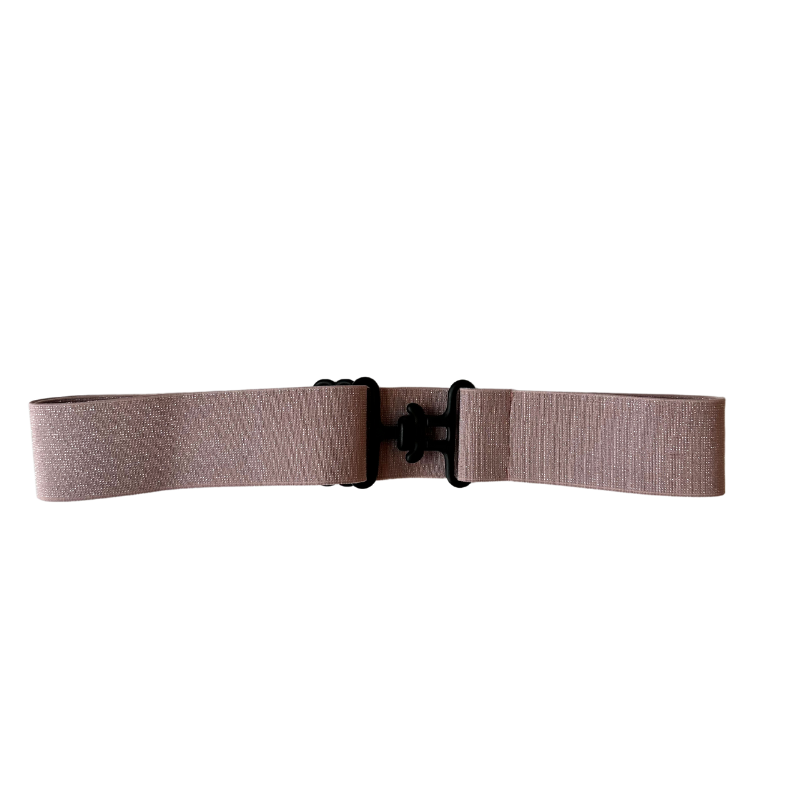 Pink Sparkle Equestrian Belt with Black Buckle