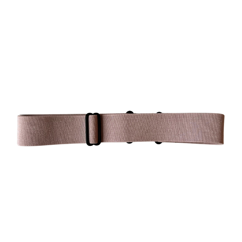 Pink Sparkle Equestrian Belt with Black Buckle