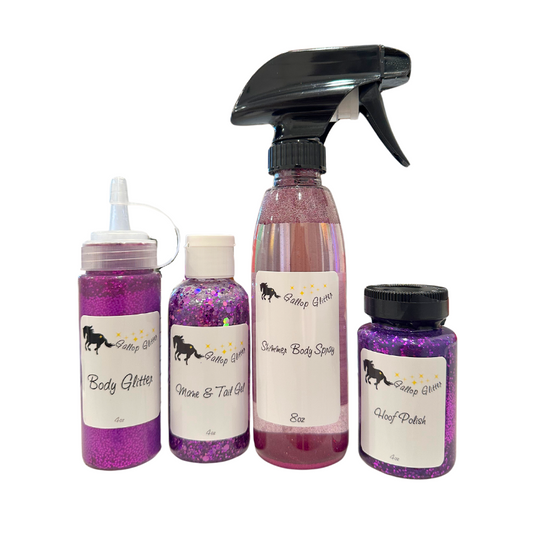 Gallop Glitter - Purple Glitter Set of 4