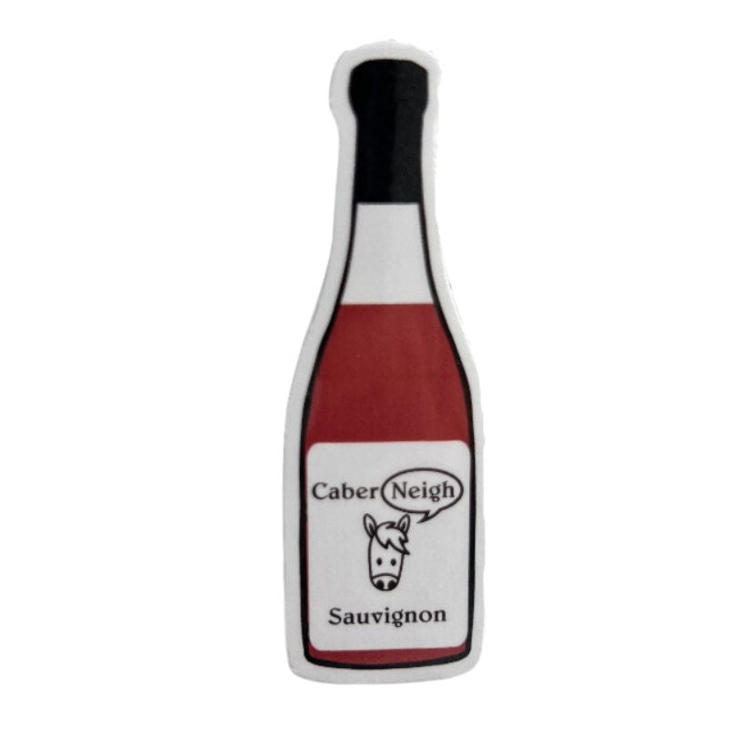 Caber-Neigh Horse Wine Sticker