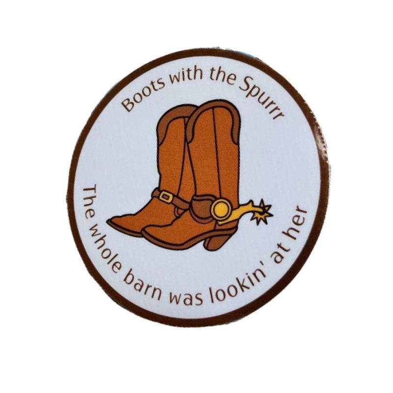 Boots with the Spur Cowboy sticker