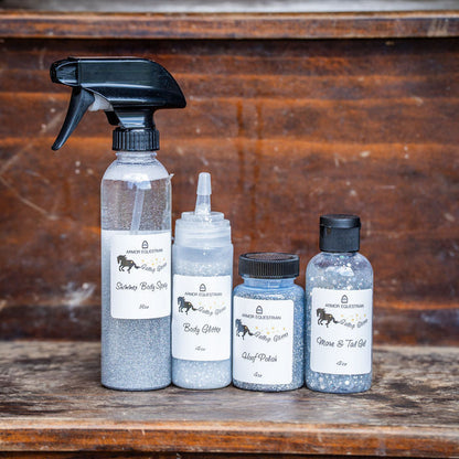 Set of skincare products on a wooden surface with a rustic background