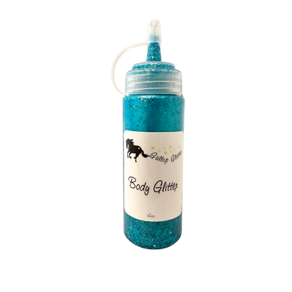 Bottle of Gallop Glitter Body Glitter in teal