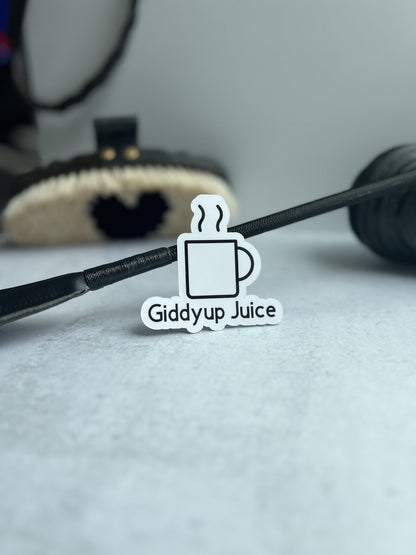 Coffee Cup Giddyup Juice Sticker