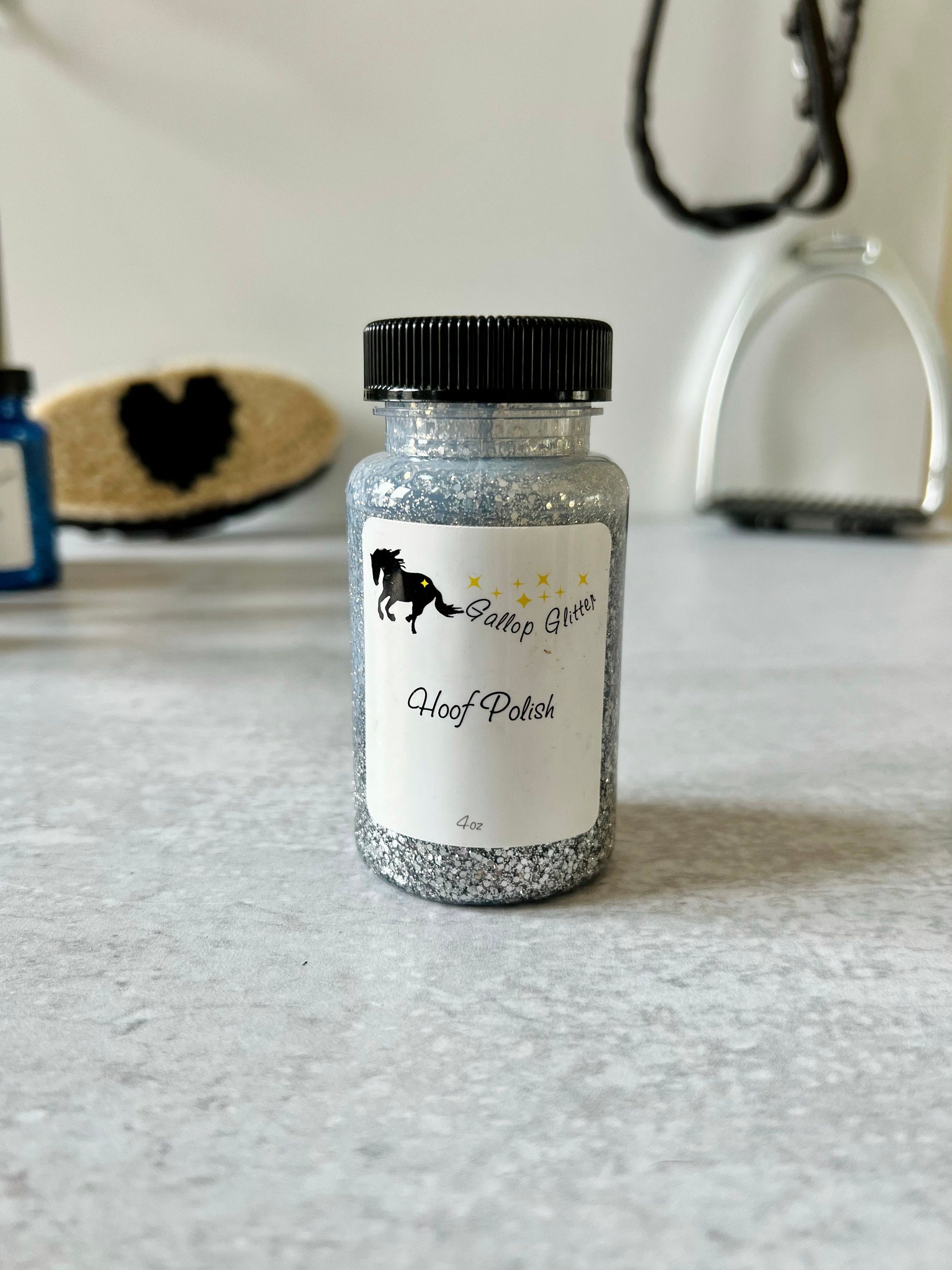 Silver Gallop Glitter Hoof Polish