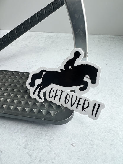 Get Over It Sticker on Background
