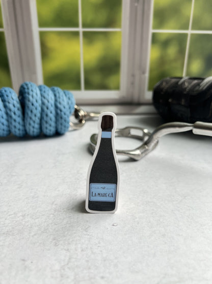 Prosecco Horse Sticker - Horse Wine Sticker on background