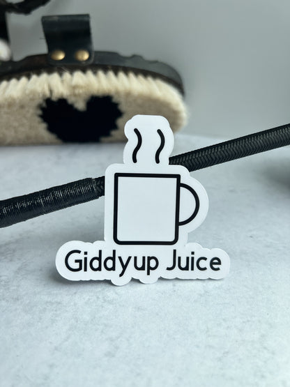 Giddyup Juice Coffee Sticker