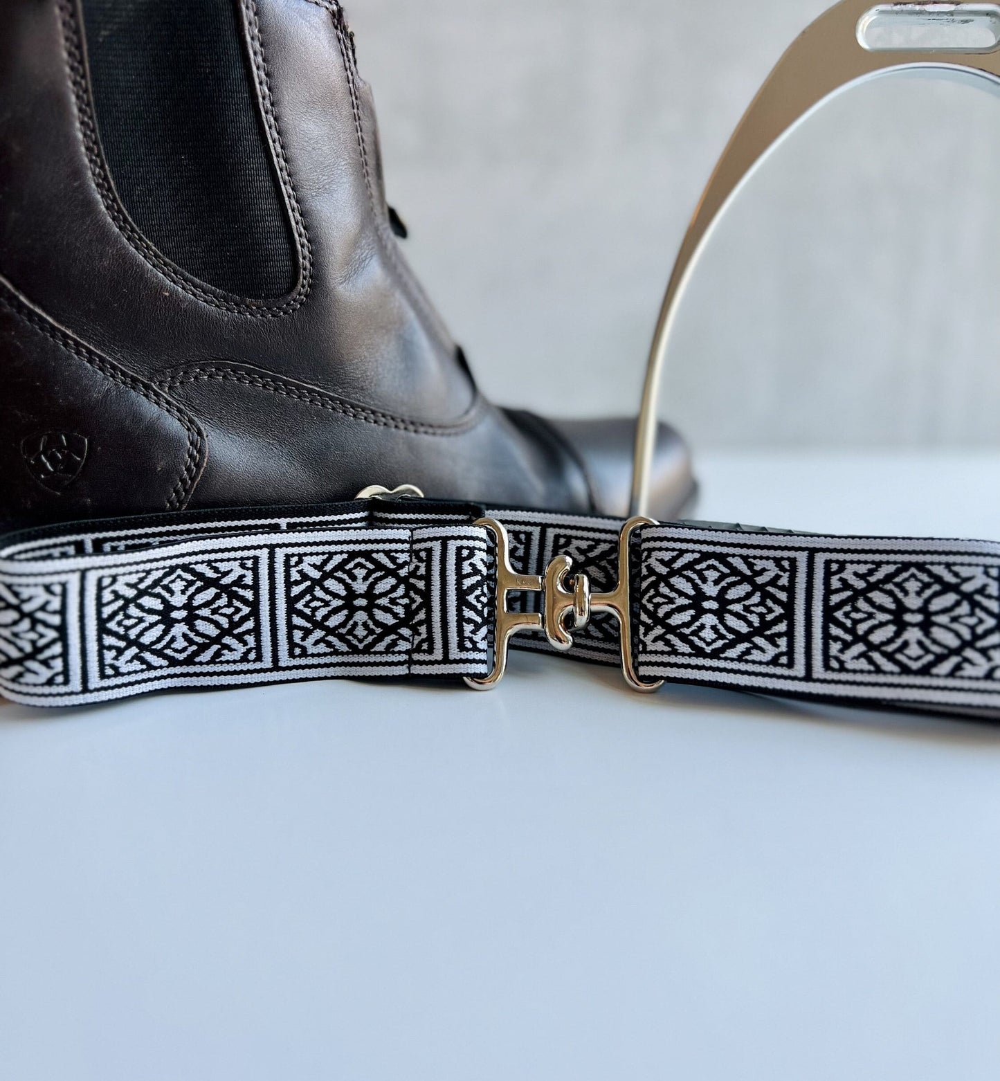 Black and White Equestrian Belt