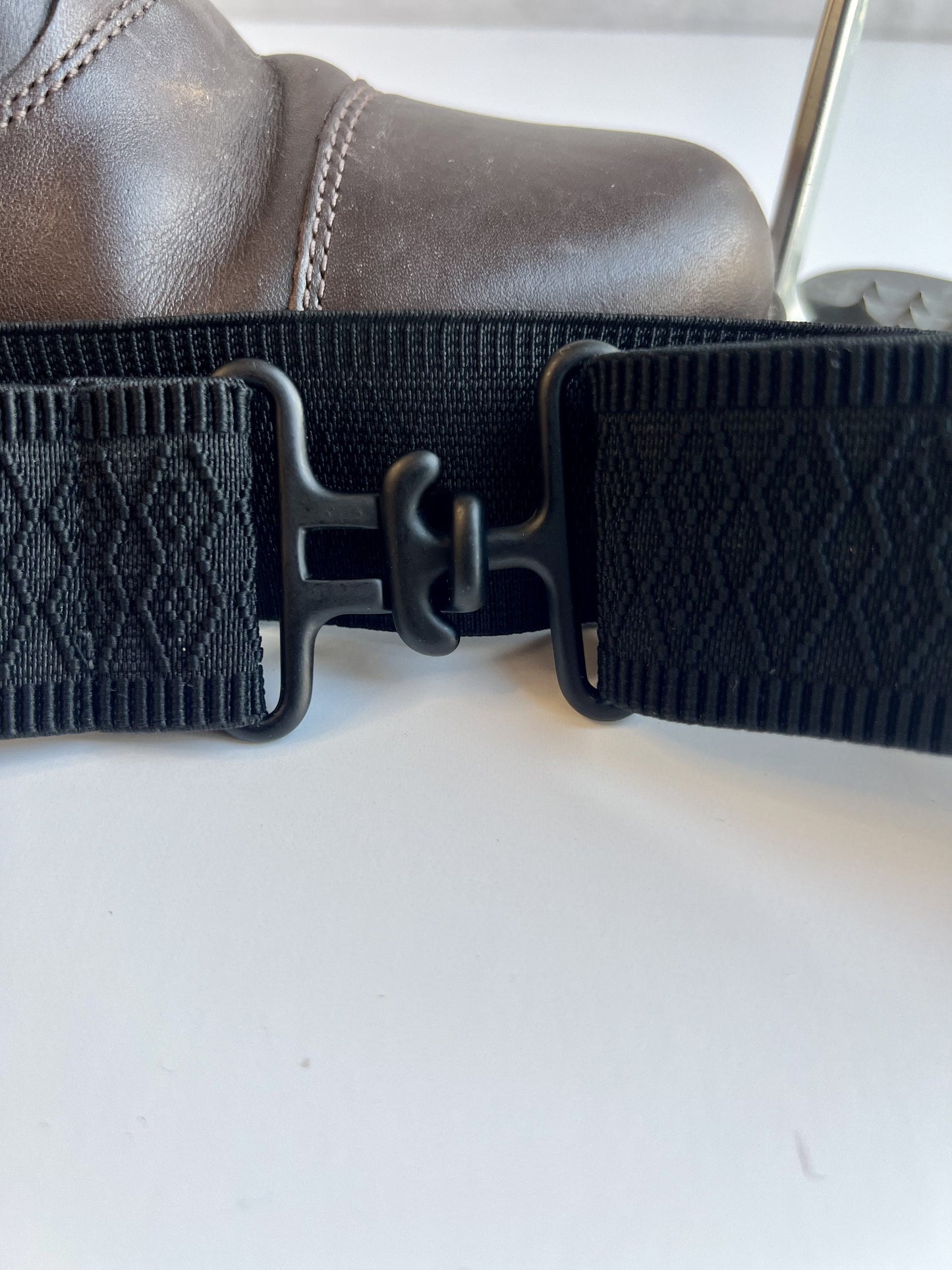 Black Jacquard Equestrian Belt